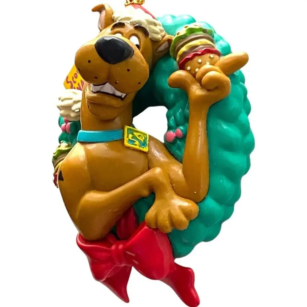 Vintage Scooby Doo Christmas Ornament Wreath Scooby Snacks Hanna Barbera 1998 - Picture 2 of 8